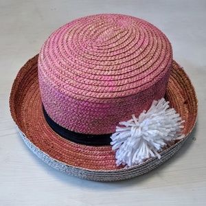 VTG 80s PINK POM HAT